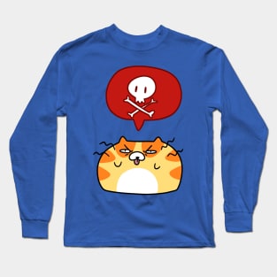 Skull and Crossbones Cat Long Sleeve T-Shirt